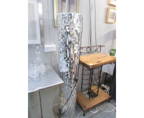 A modern floor lamp.