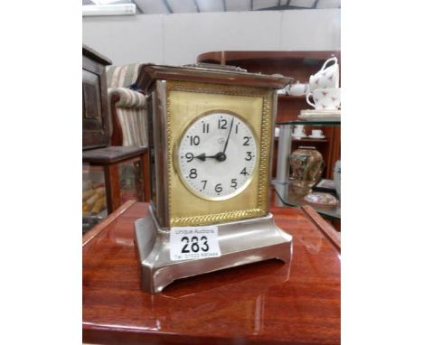 A carriage clock.