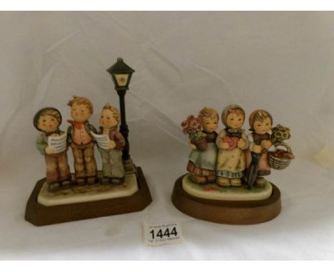 A boxed Hummel Goebel figure group 'The Tuneful Trio' and boxed 'Trio of Wishes'.