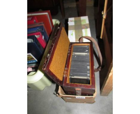 3 boxes containing approximately 200 magic lantern slides, mostly of UK railways, including track laying, engine parts, techn