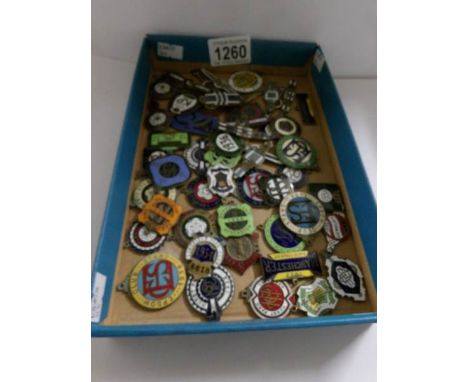 Ain excess of 50 1930's brass and enamel race meet badges including Epson, Hurst Park, York County, Kempton Park, Lingfield P