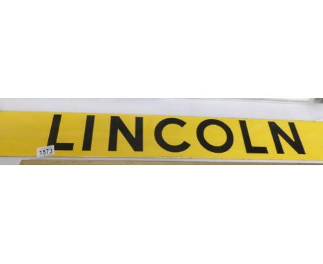 A rare AA racecourse notice board enamel sign nameplate for Lincoln.
