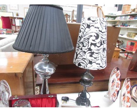 2 modern table lamp with shades.