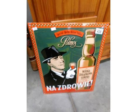 A Polmus Special Herbs enamel sign.
