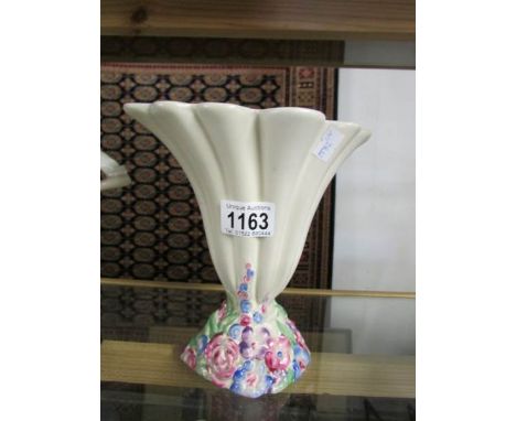 A Clarice Cliff dew fluted vase.