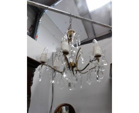 A good quality 5 lamp glass chandelier.