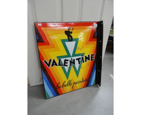 A double sided enamel sign - Valentines - La Bell Peinture.