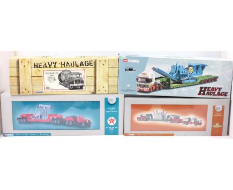 A Corgi Heavy Haulage and Heavy Hauliers 1/50 scale road transport and haulage group, four boxed as issued examples, to inclu