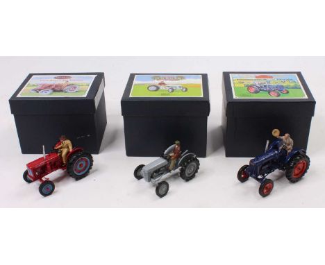 A Britains modern release limited edition diecast tractor group, three boxed examples to include a No. 08716 David Brown 900 