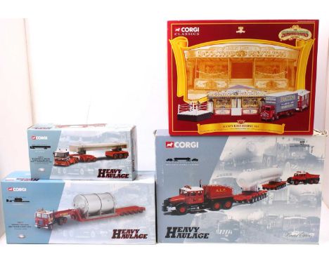 A Corgi Classics and Corgi Heavy Haulage 1/50 scale road transport diecast group, four examples, all original packaging to in