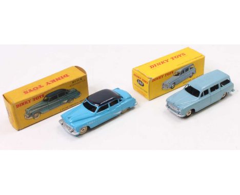 A French Dinky Toys boxed diecast group to include a No. 24V Buick Roadmaster comprising of blue body with dark blue roof and