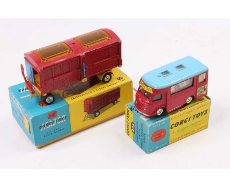 Corgi Toys, 2 boxed Chipperfields Circus models, No. 426 Chipperfield Circus Mobile Booking Office comprising of red and blue