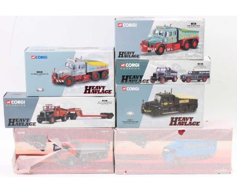 A Corgi Toys 1/50 scale Heavy Haulage and Hauliers of Renown diecast group, seven examples, all appear as issued to include R