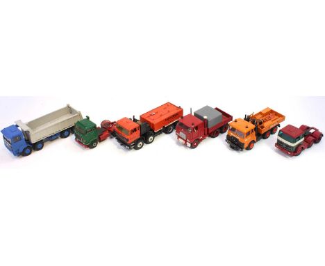 Six various mainly 1/48 or 1/50 scale white metal and resin hand built heavy haulage and road transport vehicles, to include 