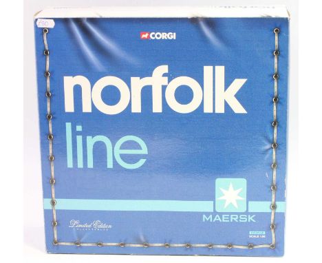 Corgi Toys No. CC99129 Norfolk Line Maersk 1:50 scale boxed gift set, housed in the original polystyrene packed lift-up lid w