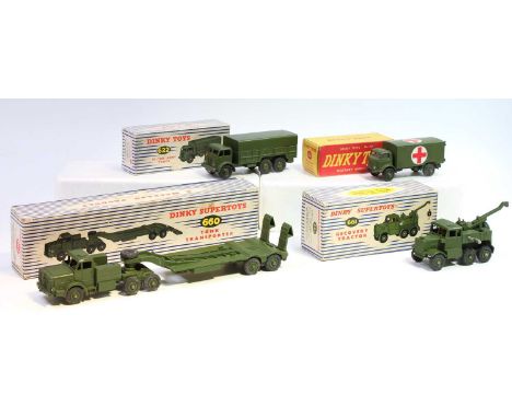 Dinky Toys boxed military models group of 4 examples comprising No. 660 Tank Transporter (VG-BG), No. 661 Scammell Recovery T