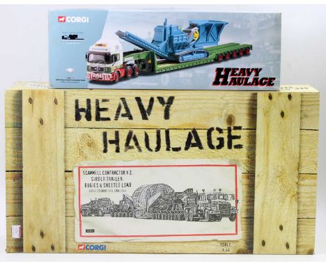 A Corgi Heavy Haulage 1/50 scale boxed road transport group, two boxed as issued examples, to include No. CC12305 Eddie Stoba