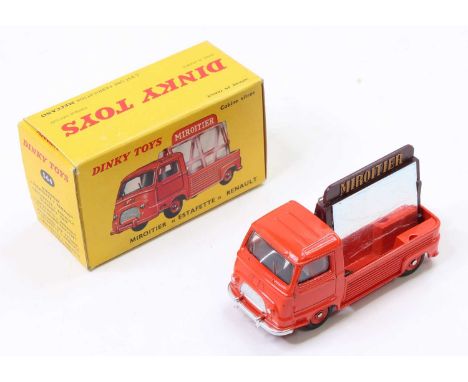 Dinky France, 564 Miroiter Estafette Renault, mirror truck, reddish orange, Saint Gobain livery, Miroitier plastic rack, one 