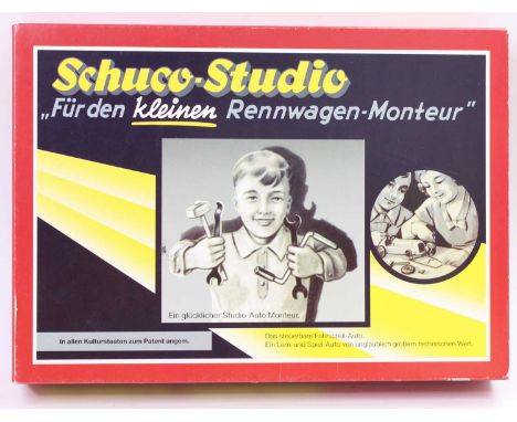 A Schuco No. 01019 Studio 1050 construction gift set, appears as issued in the original foam packed card sleeve box (NM-M,BNM