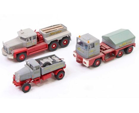 Alan Smith Auto Models and Similar white metal hand built 1/48th scale heavy haulage vehicle group, 3 examples, all in Sunter