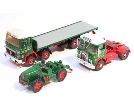 J Winnett Auto Models and Heavy Goods 1/48th scale white metal hand built tractor unit and commercial vehicle group, to inclu