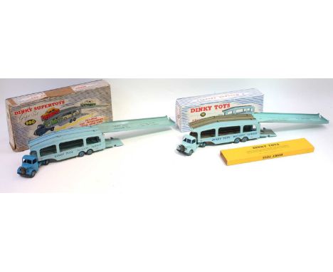 Dinky Toys Gift Set No. 990 Pullmore Car Transporter with four cars partial set comprising of No. 582 Pullmore Car Transporte