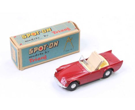 Spot On Triang No.215 Daimler SP250, finished in red with cream interior and grey steering wheel, housed in the original card
