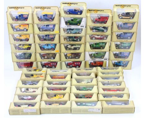 56 Matchbox Models of Yesteryear "straw box" models to include, MG TC, Rolls Royce, Vauxhall and others