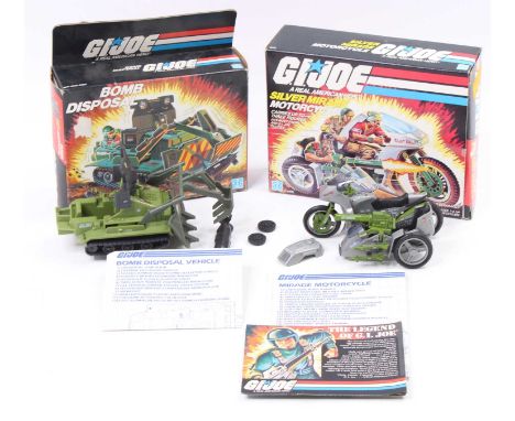 2 boxed Hasbro G.I.Joe "A Real American Hero" models - Silver Mirage Motorcycle and Bomb Disposal, both models appear complet