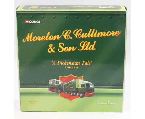 Corgi Hauliers of Renown 1/50th scale model No. CC99154 Moreton C Cullimore &amp; Son Ltd two-piece Dickensian Tale gift set,