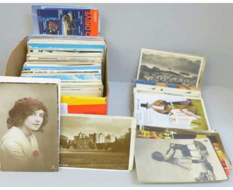 A box of postcards - vintage to modern