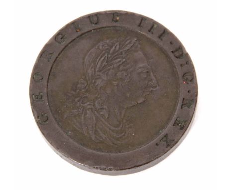 George IV Coronation commemorative snuff box of circular form with pull off cover, the lid marked "George IV, Ascent of the B