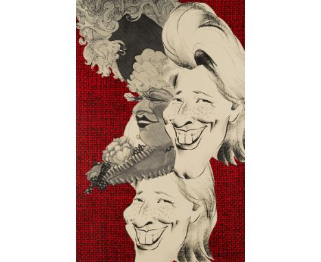 Meyer Vaisman (Venezuelan, b. 1960). Silkscreen on paper artwork from the "Summer Suite," 1989, depicting caricatures against