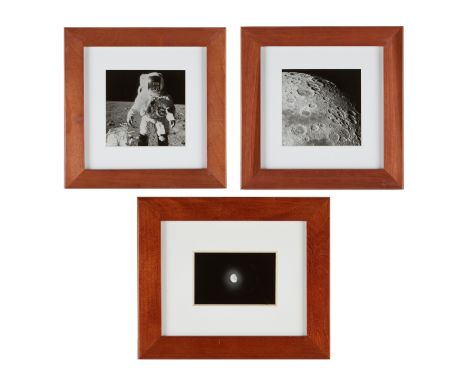 Group of three NASA first generation photographs and one print of the Apollo missions. One contemporary photograph of the Apo