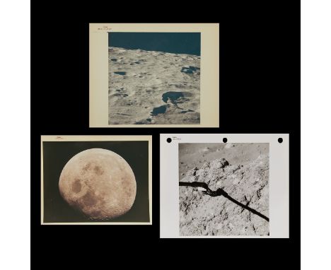 Group of three NASA photographs, all matted and archivally presented using acid-free matting, backing, and hinging of the pri