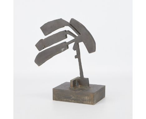 Ernest Trova (America, 1927-2009). Cor-Ten steel abstract sculpture. Signed in pen along the base and numbered in white paint