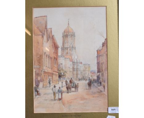 Fred W Morgan, All Souls, Oxford, watercolour, signed, 35.5 x 25 cm, and its pair (2) Condition report Report by GH

A few ma