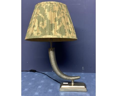 Modern chrome style desk lamp OKA pleated shade 