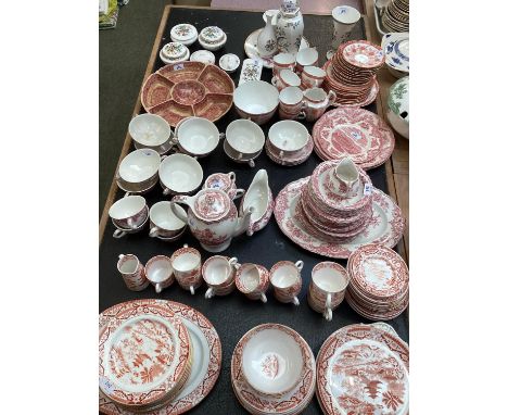 A set of Royal Worcester Royal China Works part service (much wear etc) ; and a quantity of Masons, Bristol Crown Ducal, John
