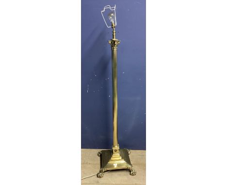 Brass column standard lamp 40cmH 
