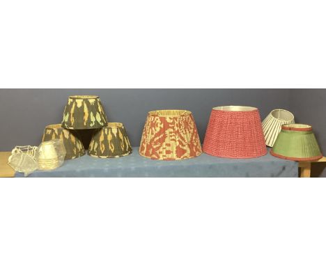 A quantity of OKA and other lamp shades, including a large pink Pooky shade, see photos 
