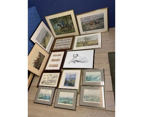A large collection of Horse/Hunting framed pictures and prints 
