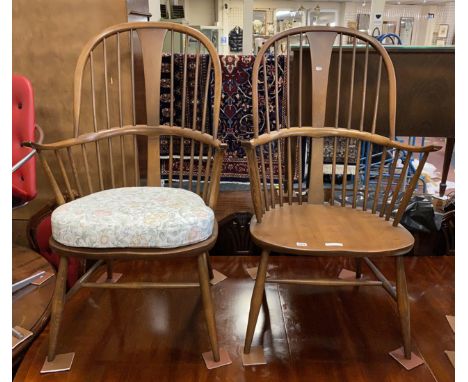 PAIR OF ERCOL SPINDLE BACK CHAIRS