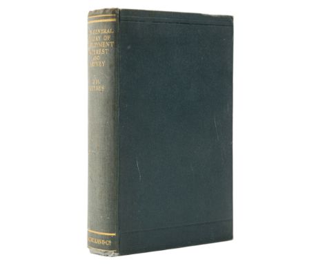 Keynes (John Maynard) The General Theory of Employment Interest and Money, first edition, contemporary ink ownership inscript