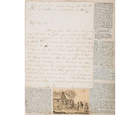 Irish Rebellion of 1798.- Letter distributed as propaganda giving an account of the Irish Rebellion of 1798, beginning "Havin