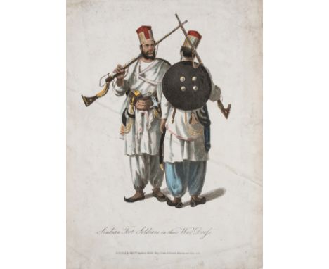 Great Game.- Pottinger (Lt. Henry) Travels in Beloochistan and Sinde, first edition, hand-coloured aquatint frontispiece (fra