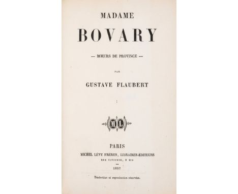 Flaubert (Gustave) Madame Bovary: Provincial Manners, 2 vol., first edition, contemporary ink ownership name to endpaper or h