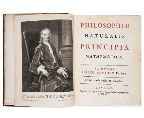 Newton (Sir Isaac) Philosophiae Naturalis Principia Mathematica, third edition, half-title, engraved portrait frontispiece, t