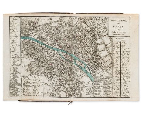 Pasquier (Jacques Jean) and Louis Denis. Plan Topographique et Raisonné de Paris, first edition, title, index map, folding ma