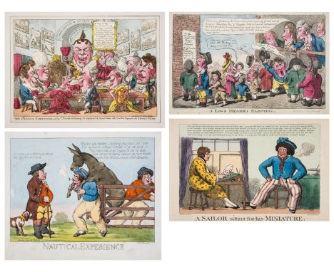 Woodward (George Moutard) and others. Collection of 30 late Georgian caricatures, many relating to royal and political events